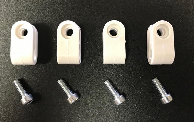 Gridiron1 White Mini Facemask Clips with Silver Screws (These are not painted)